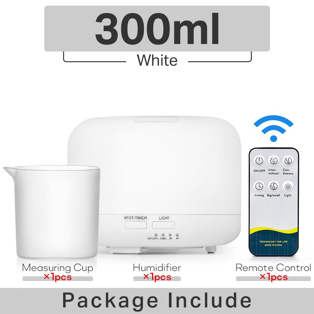 Máy Tạo Độ Ẩm Không Khí Khuếch Tán Tinh Dầu 300ML 500ML 1000ML Có Đèn Điều Khiển Từ Xa Siêu Âm Điện Khuếch Tán Hương Thơm