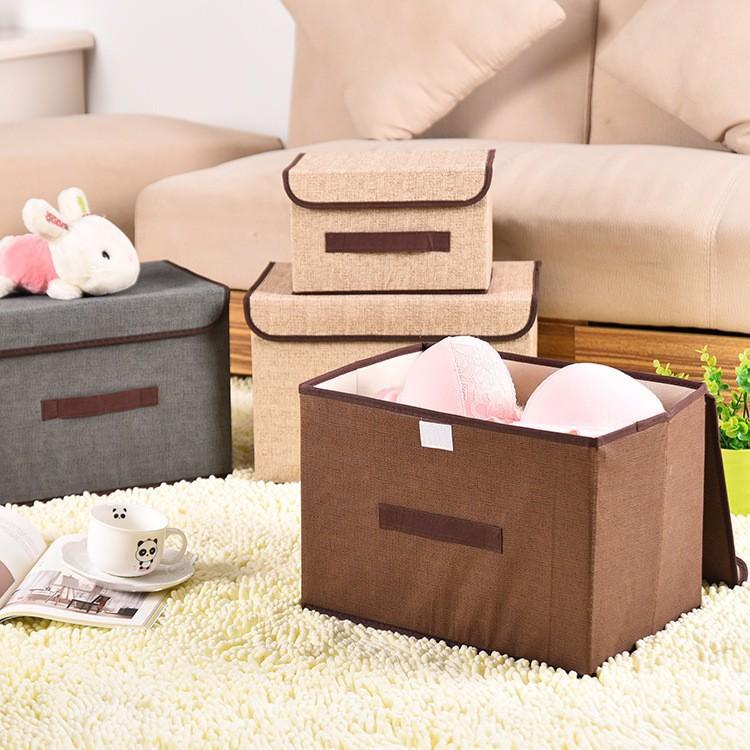 Combo 2 tủ vải đựng đồ có nắp đậy có quai xách