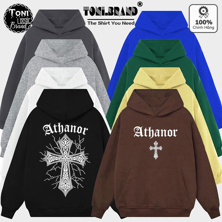 Áo Hoodie Local Brand ATHANOR nỉ bông form rộng Unisex (HD2200L - Full Box - Kèm Video Ảnh Thật)