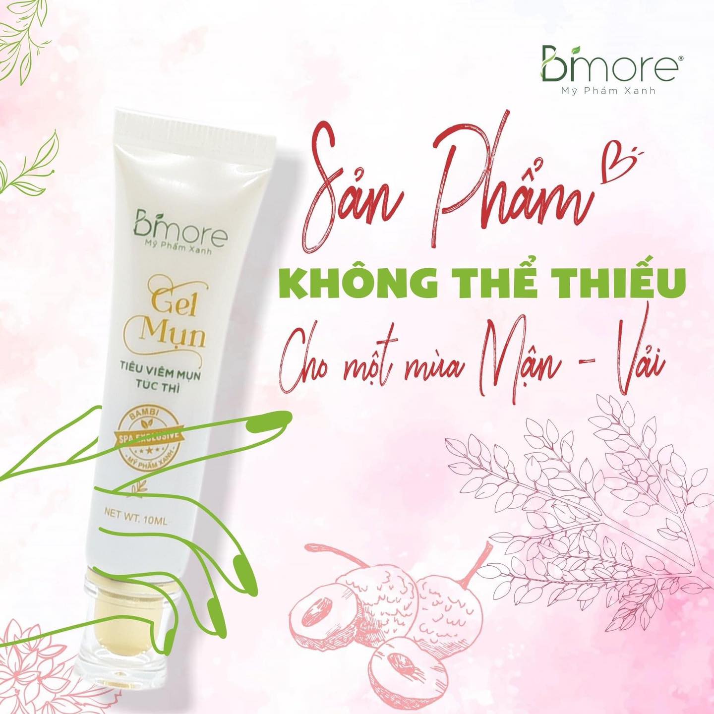 Gel mụn Bimore giảm sưng tấy khô đầu mụn_chai 10ml