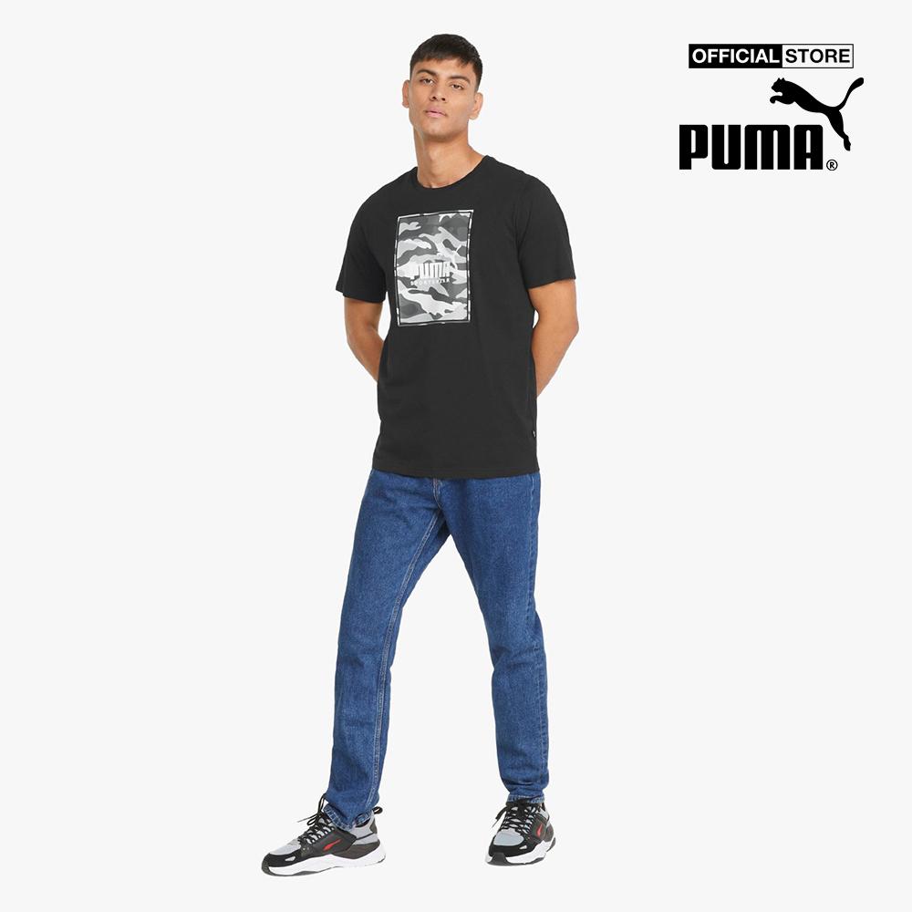 PUMA - Áo thun thể thao nam ngắn tay Box Logo Camo 849085