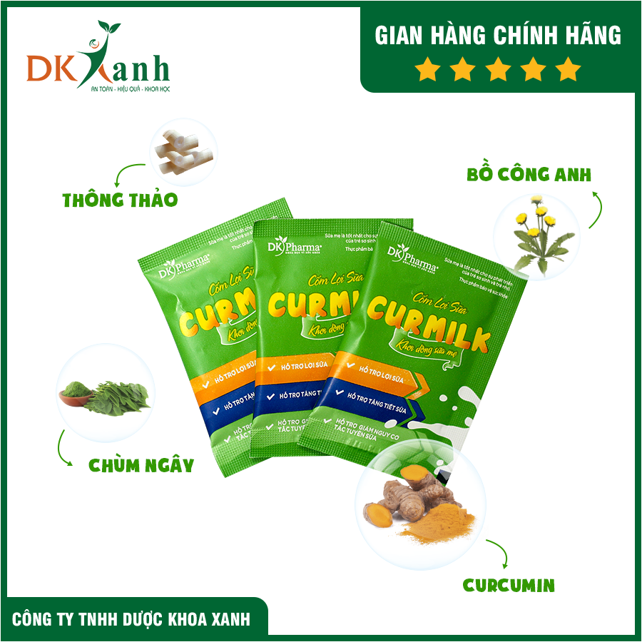 Combo 10 Hộp Cốm Lợi Sữa Curmilk - DK Pharma tặng 1 Máy hâm sữa 3 chức năng