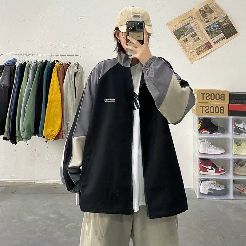 Áo Khoác Dù HEBFN LOGO Nam Nữ Ulzzang Unisex Form Rộng Bomber TRƠN Jacket, Áo Khoác Dù Jacket Nam Nữ Form Rộng Khóa Kéo Phối 3 Màu Phong Cách Ulzzang Chất Gió