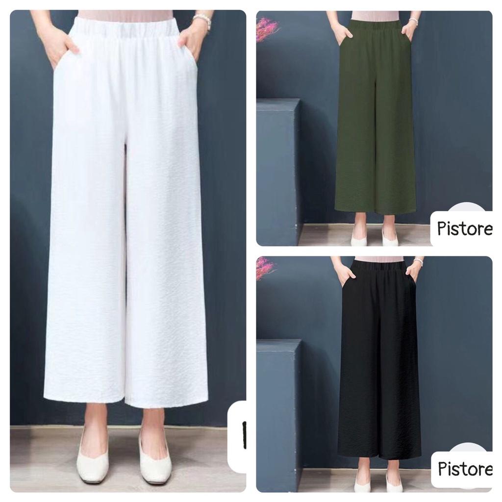 ️Có Big Size️ Quần Đũi Ống Suông Lưng thun, Quần đũi Nhật,Ống Rộng Dài - Quần culottes Nữ