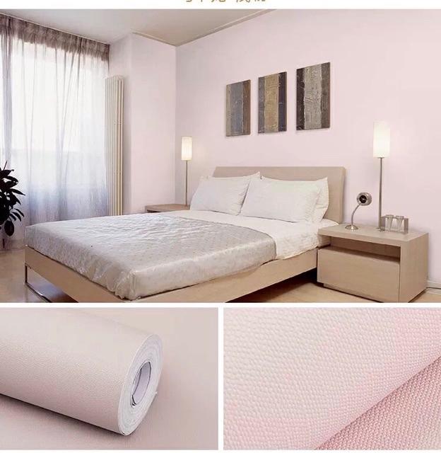 Giấy dán tường săn keo _10m decal dán tường màu trơn có keo sẵn