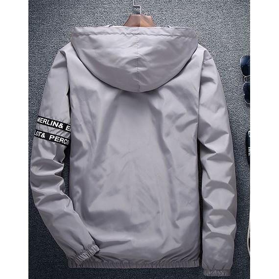 ÁO KHOÁC GIÓ NAM 2 LỚP VẢI DÙ - ẢNH THẬT PHÍA SAU AKG01