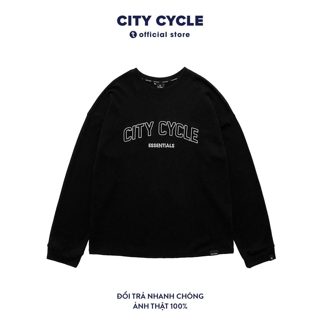 Áo sweater essentials bộ thêu City Cycle - áo sweater unisex chất tổ ong form rộng Local Brand