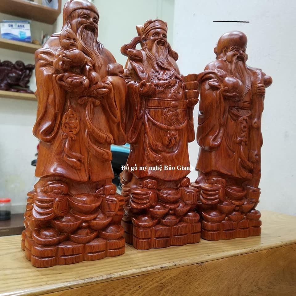 Bộ tượng tam đa gỗ hương