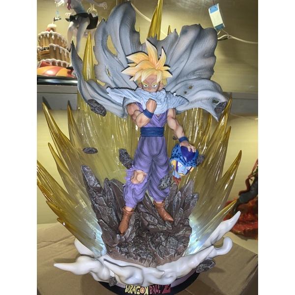 Mô hình Gohan saiyan tóc vàng áo choàng có Led - Dragon ball