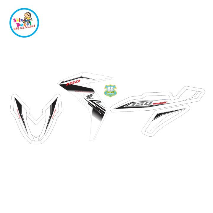 Tem xe winner v1 super sport dán xe trắng