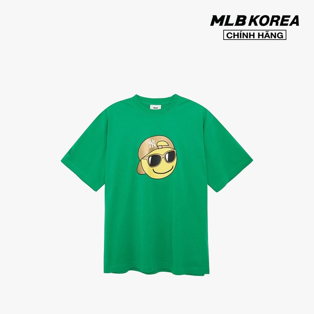 MLB - Áo thun unisex cổ tròn tay ngắn Smile Face Graphic Overfit 3ATSJ0233-50GND