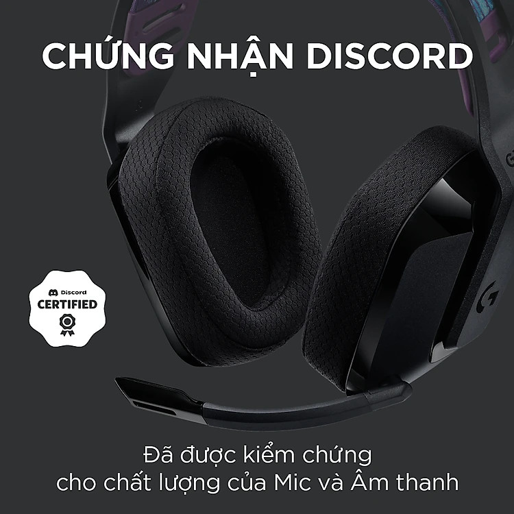 Tai nghe Gaming không dây Lightspeed Logitech G535 màu Đen (981-000973) - Trọng lượng nhẹ, âm thanh nổi, tương thích PC, PS4, PS5, Mic gấp để tắt tiếng - Hàng chính hãng