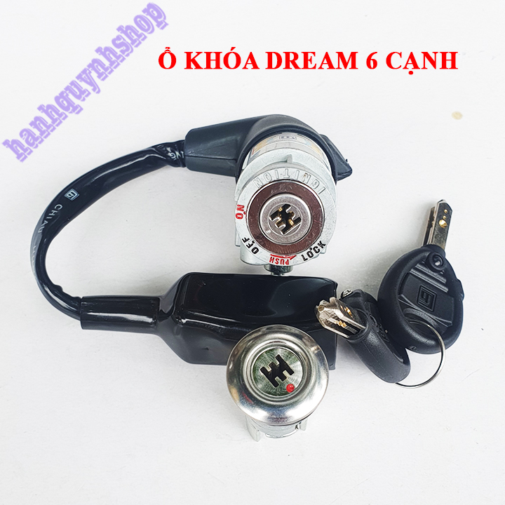 Ổ khóa xe Dream 2 cạnh, 6 cạnh loại đẹp