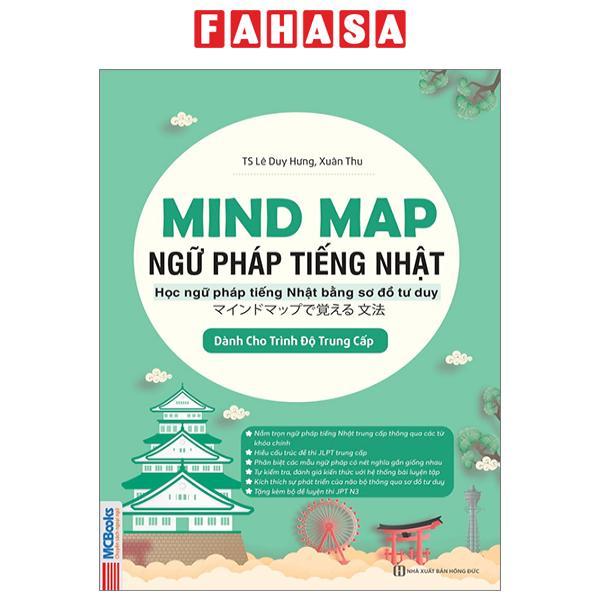 Sách - Mind Map Ngữ Pháp Tiếng Nhật - Học Ngữ Pháp Tiếng Nhật Qua Sơ Đồ Tư Duy - Dành Cho Trình Độ Trung Cấp