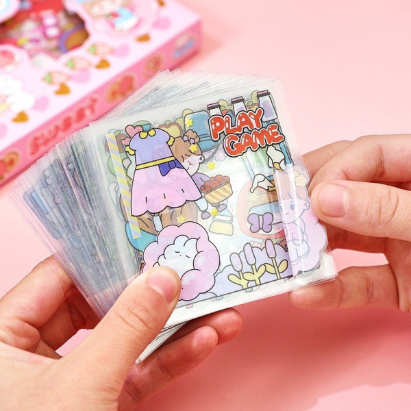 Hộp sticker 100 tấm, Hộp sticker cute washi tape dán sổ tay , Shop Tậnnn Tâm