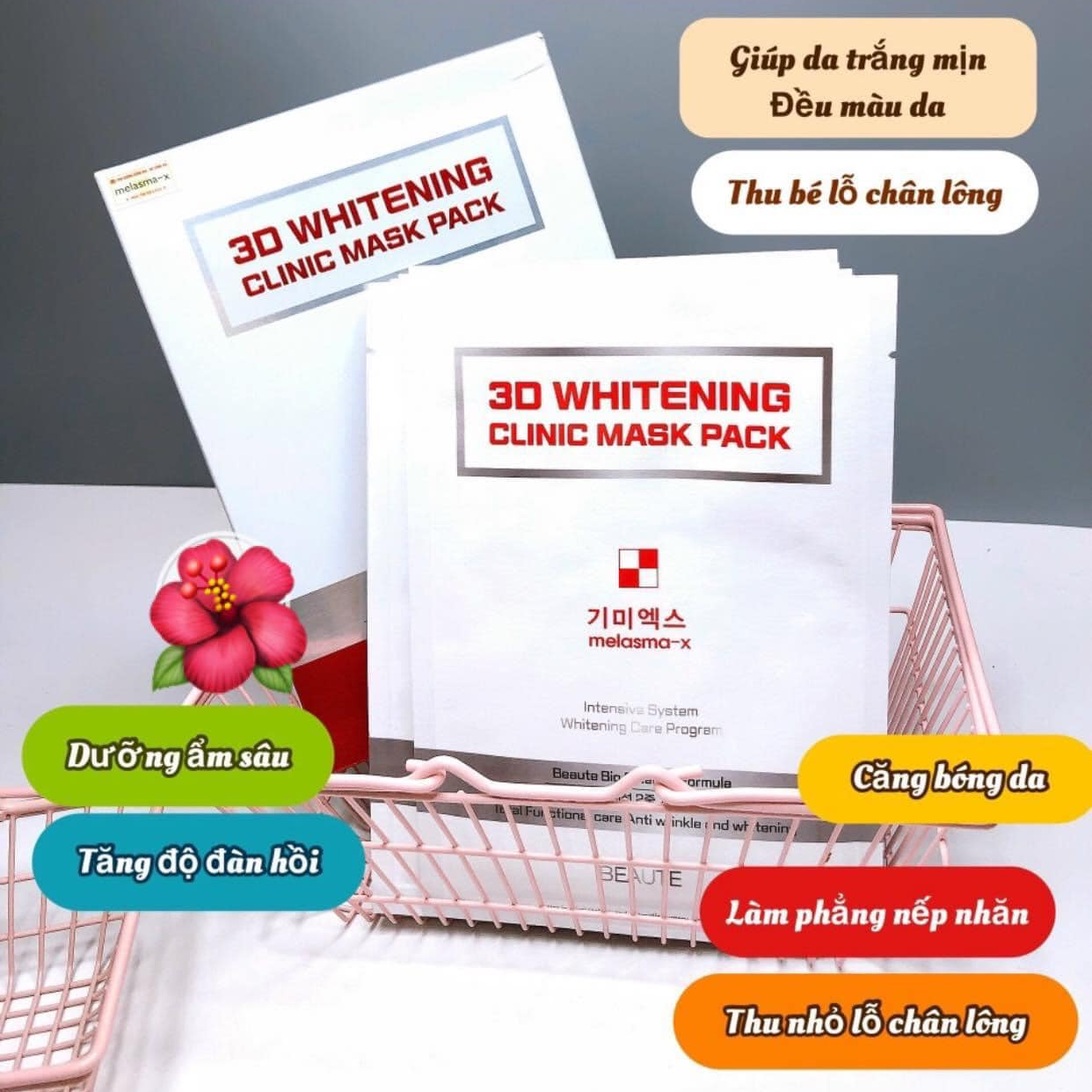 Mặt Nạ Dưỡng Trắng Chuyên Sâu Melasma-X 3D Whitening Clinic Mask Pack