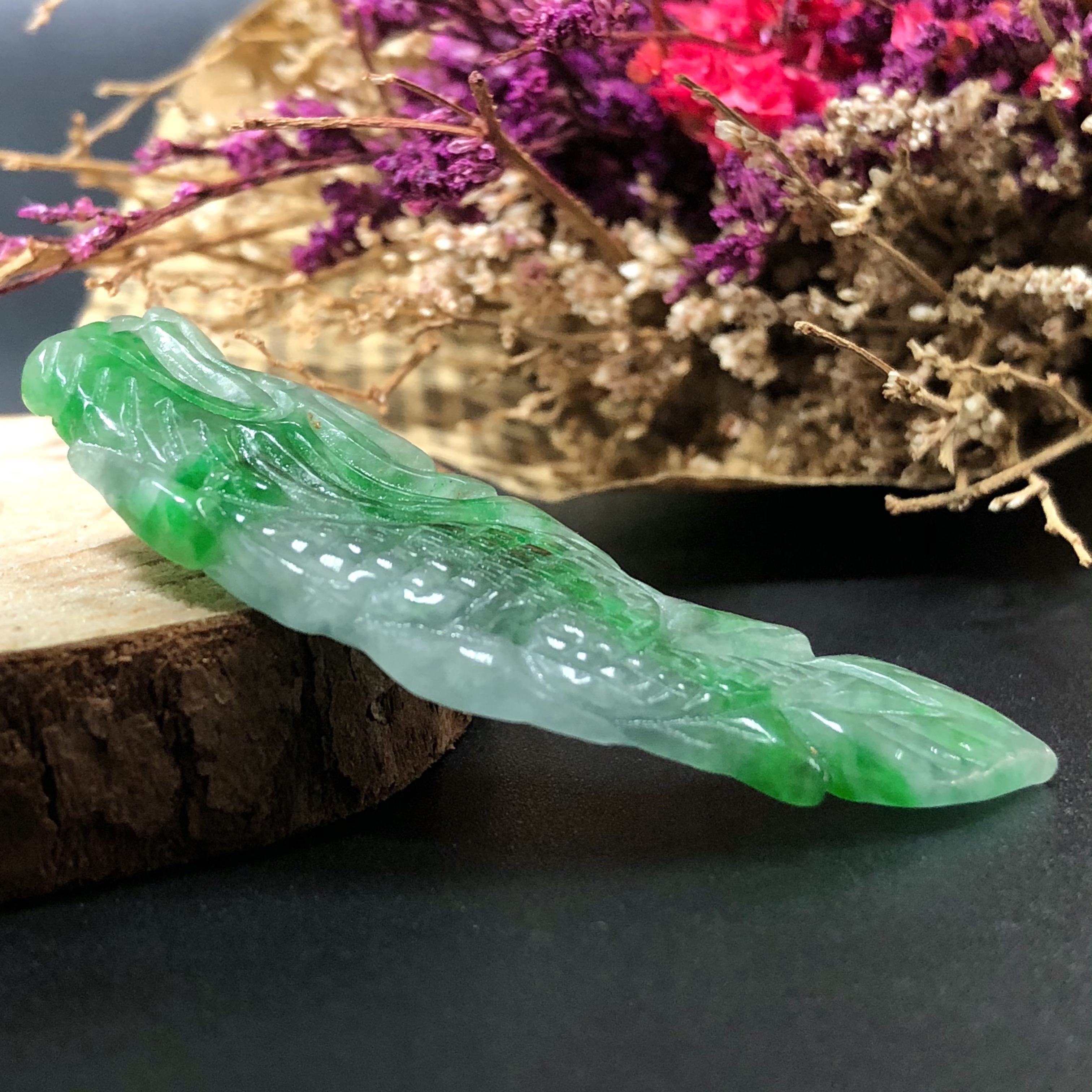 Cẩm thạch cá chép Rồng 47*20mm