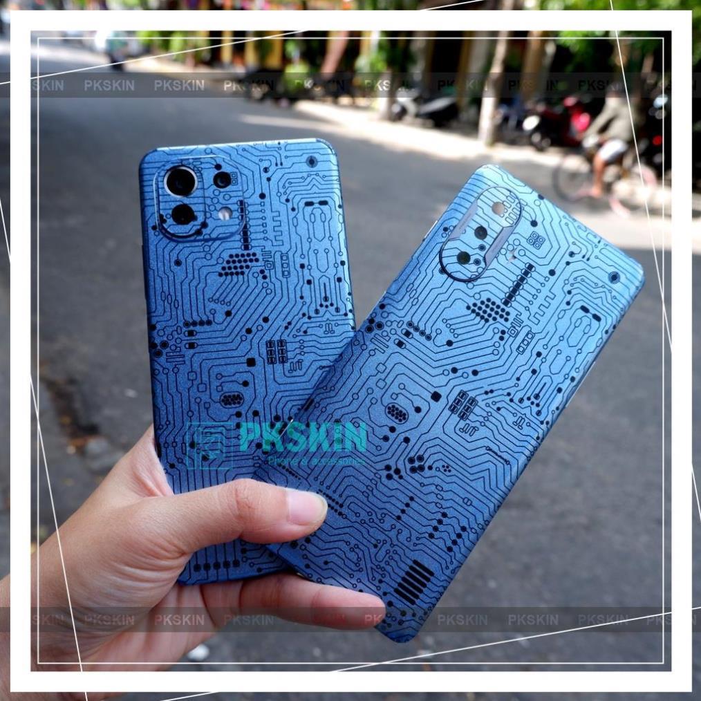 Miếng dán skin vân điện dành cho mi 11/11 pro , mi 12, mi 10, mi 10s, mi 10T pro, mi 11 lite ,11T ,11 ultra