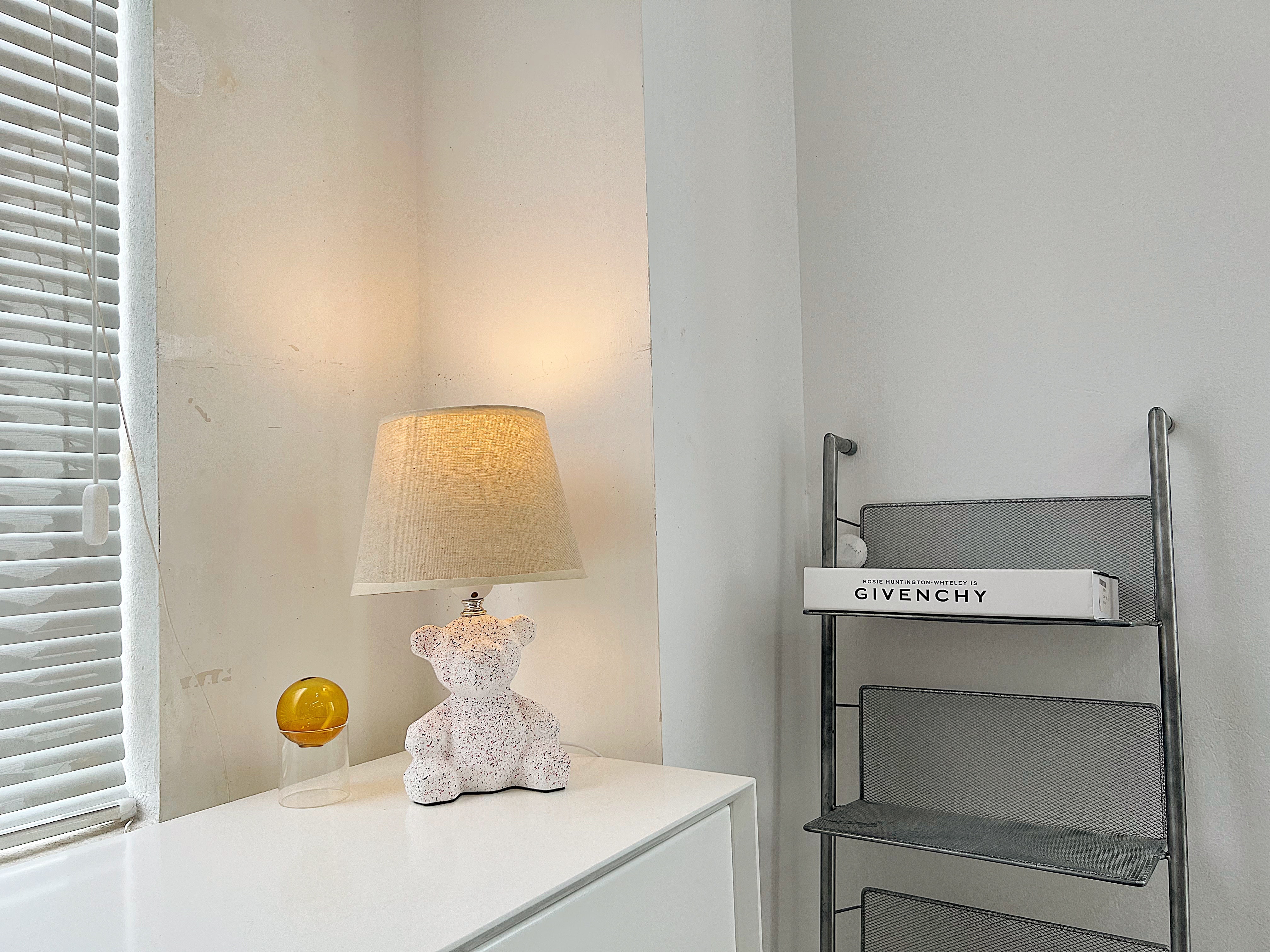 Đèn ngủ hình gấu màu trắng dễ thương bằng gốm sứ DBG002