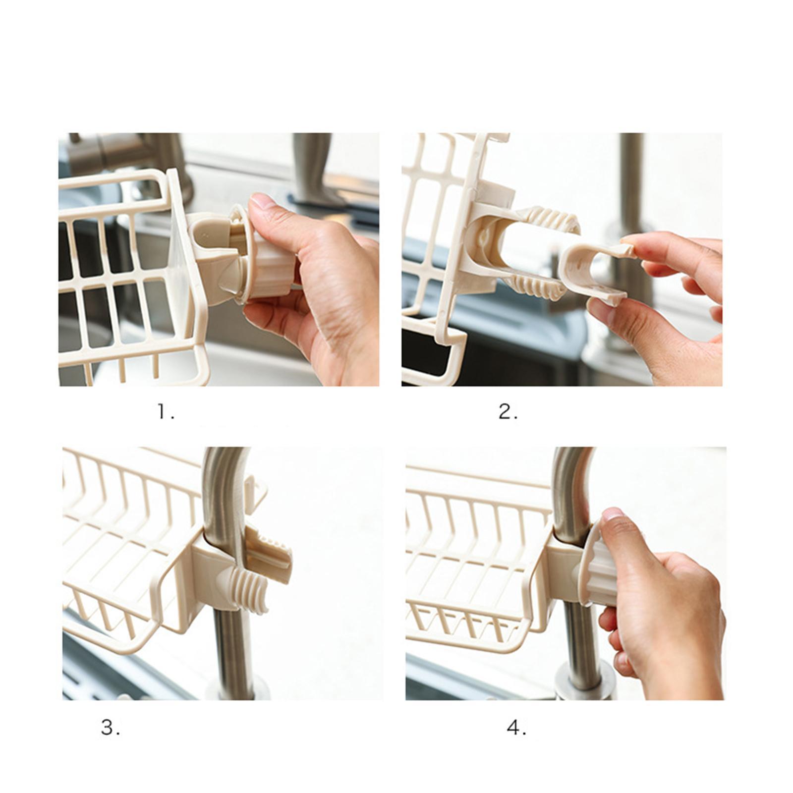 Multipurpose Sink Storage Rack Towel Holder Durable for Countertop Bathroom