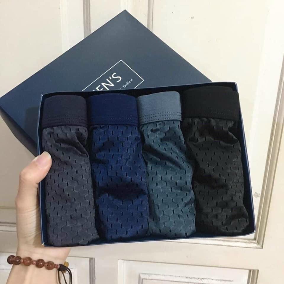 Sét 4 quần lót đùi nam hàng cao cấp thông hơi thoáng mát nam tính