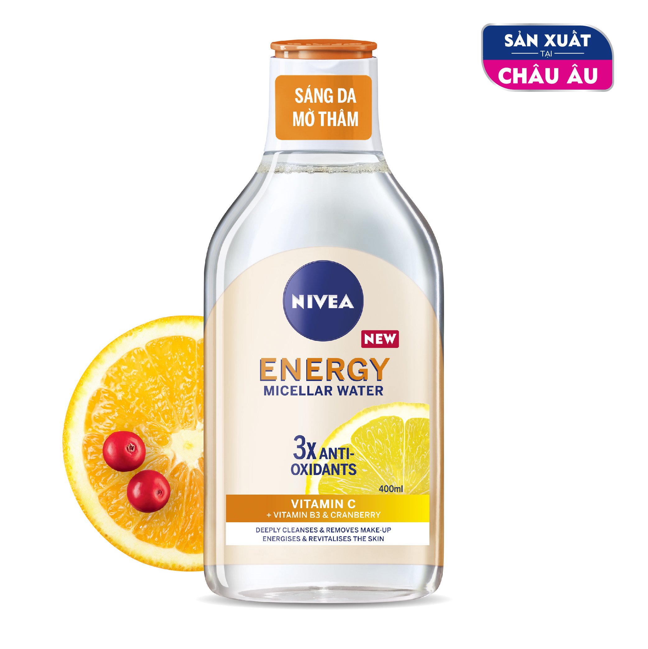 [MUA 1 TẶNG 1] Nước Tẩy Trang NIVEA Energy Micellar Water Vitamin C Dưỡng Sáng Mờ Thâm Nhập khẩu Từ Đức (400 ml) - 94244