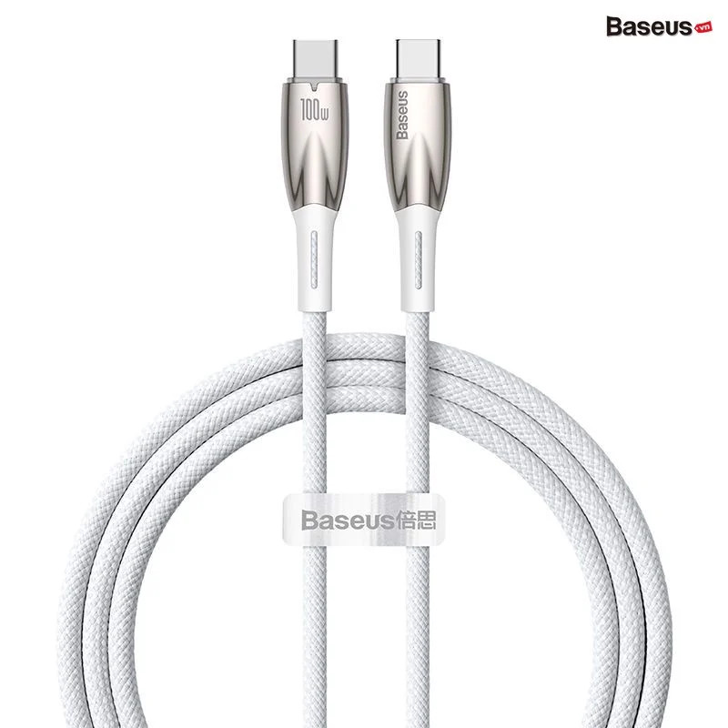 Cáp Sạc Nhanh Công Suất Cao Baseus Glimmer Series Fast Charging Data Cable Type-C to Type-C 100W - Hàng chính hãng