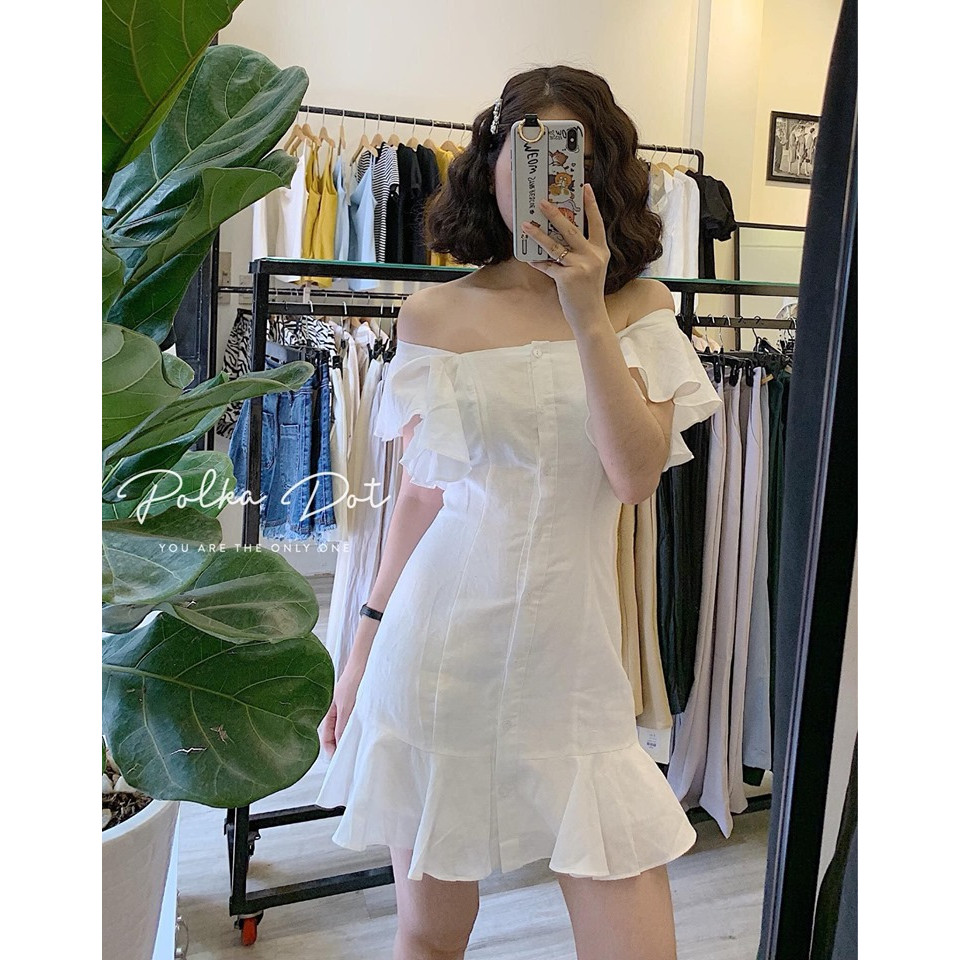 Đầm Trễ Vai Tay Bèo