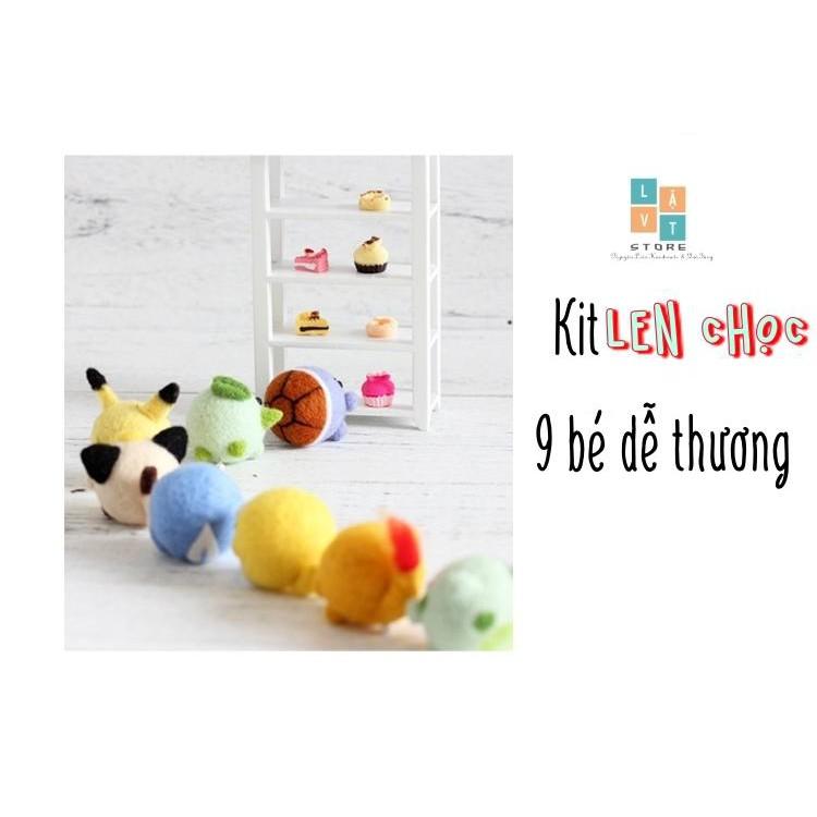 Tự tay làm Combo 9 bé len chọc hình tròn dễ thương - Chọc len thật dễ dàng, handmade beginer