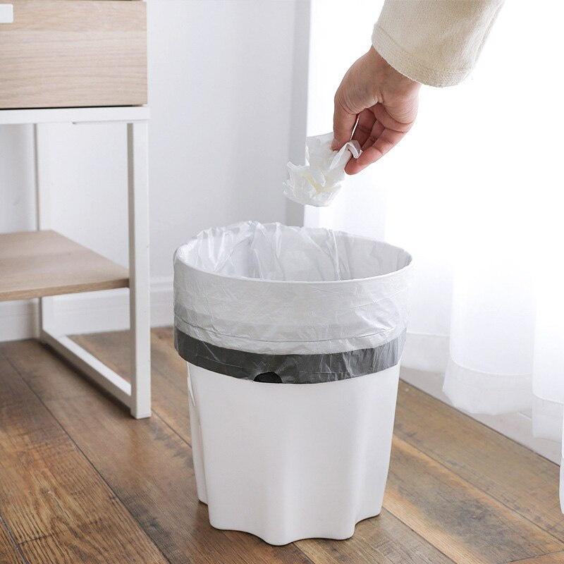 15pcs/30pcs Túi đựng rác có dây rút miệng túi rác nhà bếp dày dặn dùng 1 lần