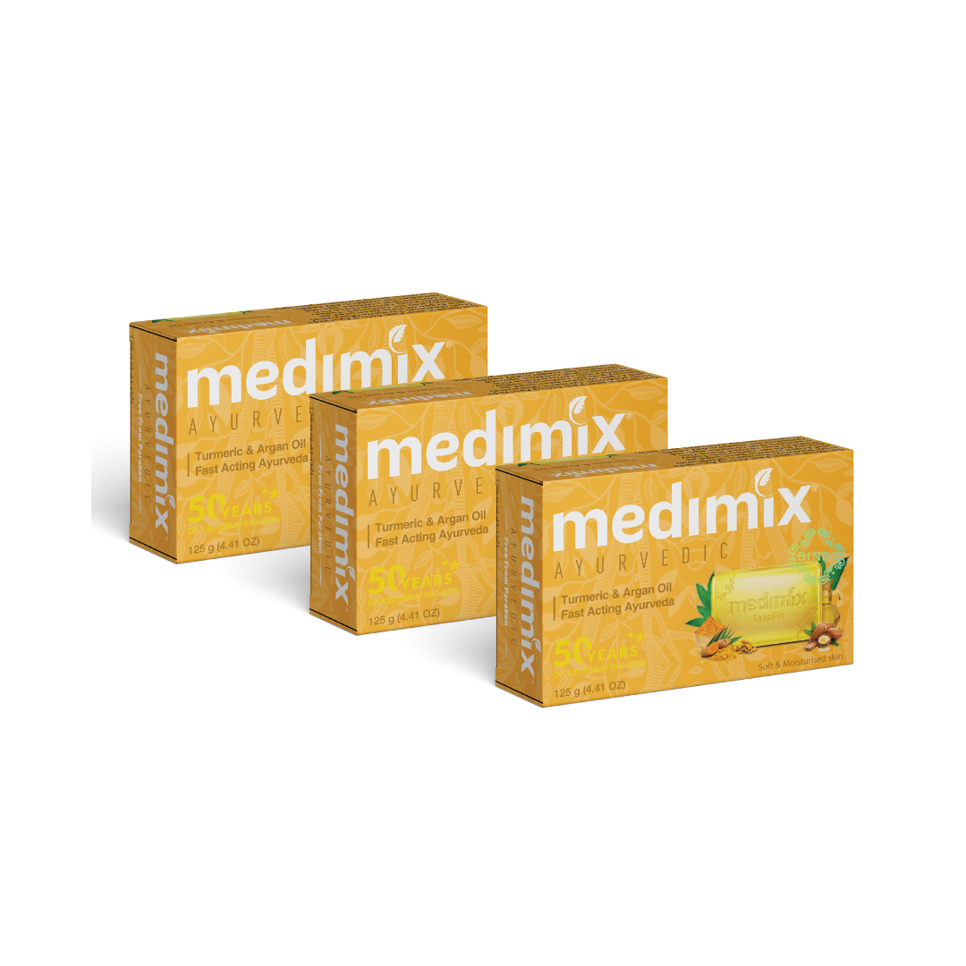 Set 3 Xà Phòng Medimix Nghệ & Dầu Argan 125g/bánh