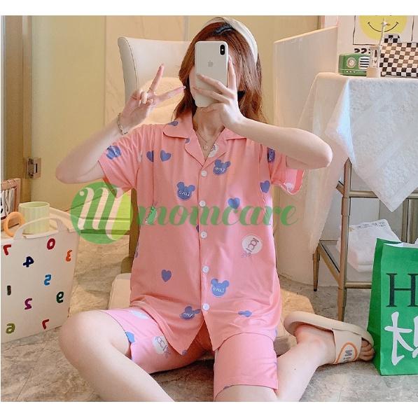 Bộ đồ CỘC PIJAMA - Bộ bầu mặc nhà sau sinh cho con bú ti ẢNH THẬT - Đồ bộ bầu lửng Quần áo cho mẹ bầu thời trang mùa hè