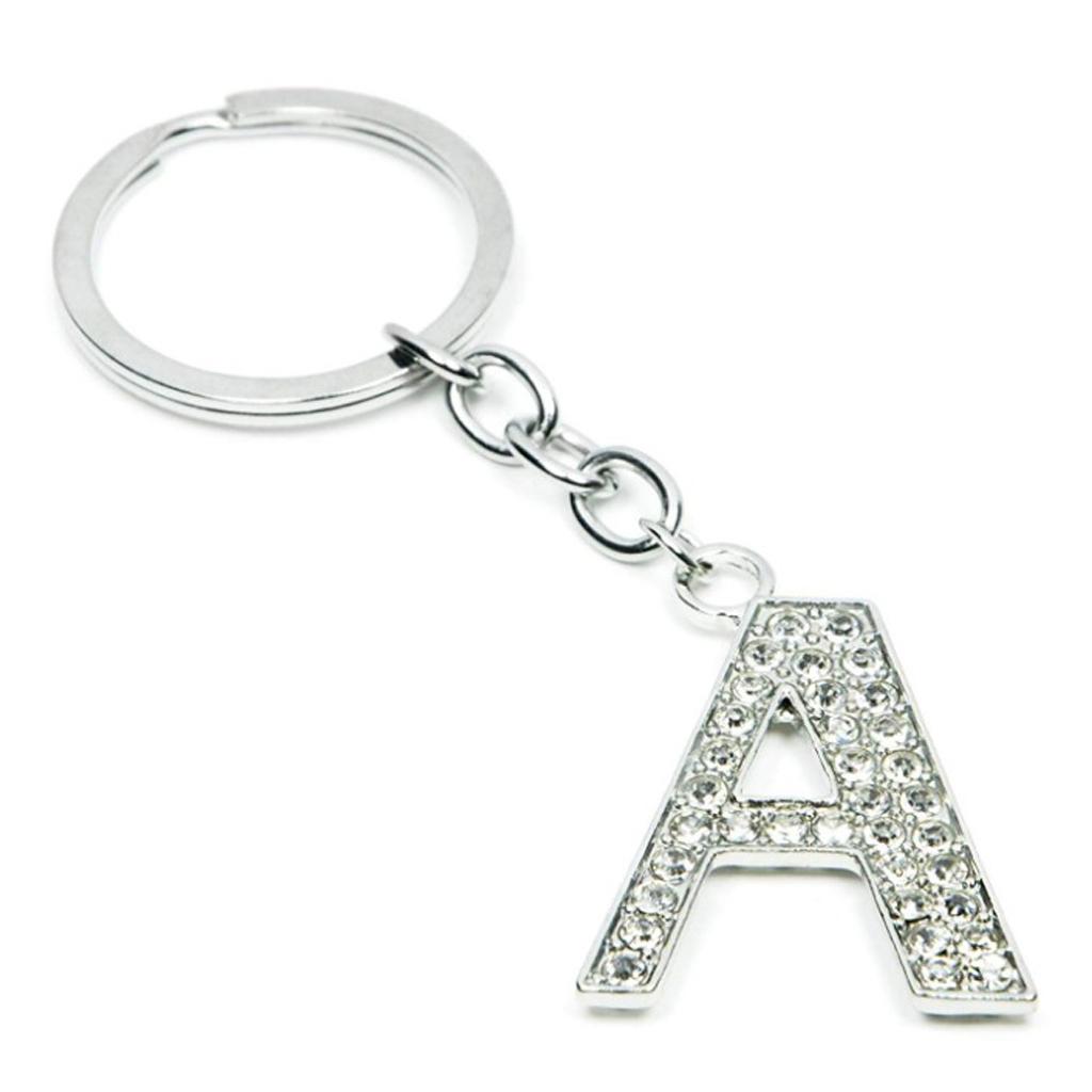 Alphabet Keyring Initials Keyring Shiny Key Chain Letters