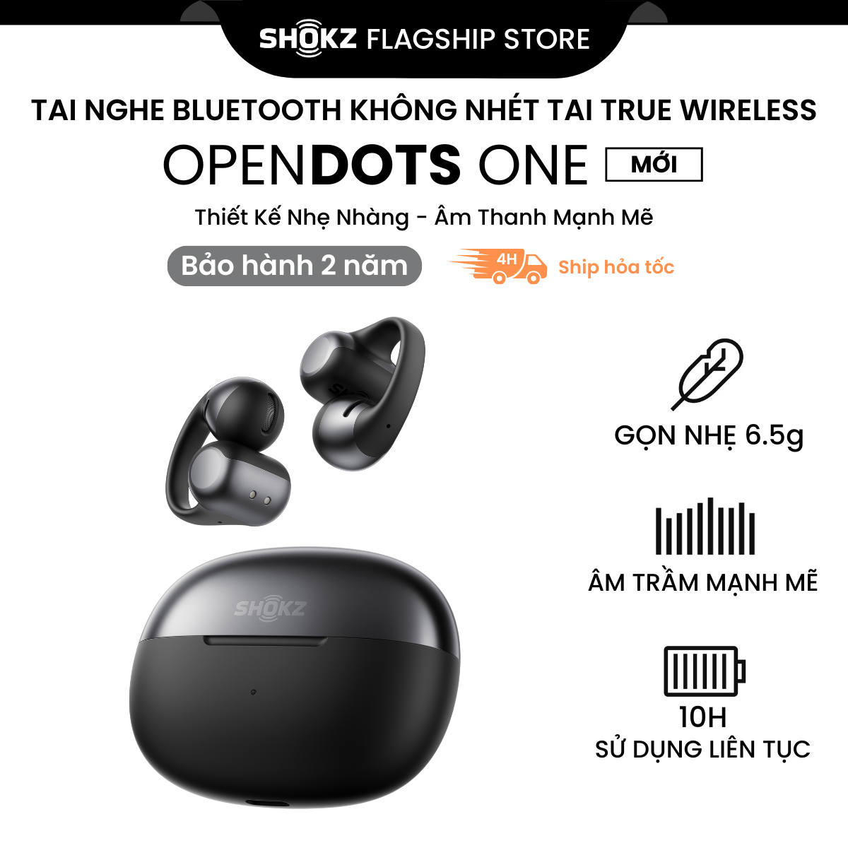 [MỚI] - Tai Nghe không nhét tai True Wireless OpenDots One E310 - Bảo Hành 2 Năm - Hàng Chính Hãng