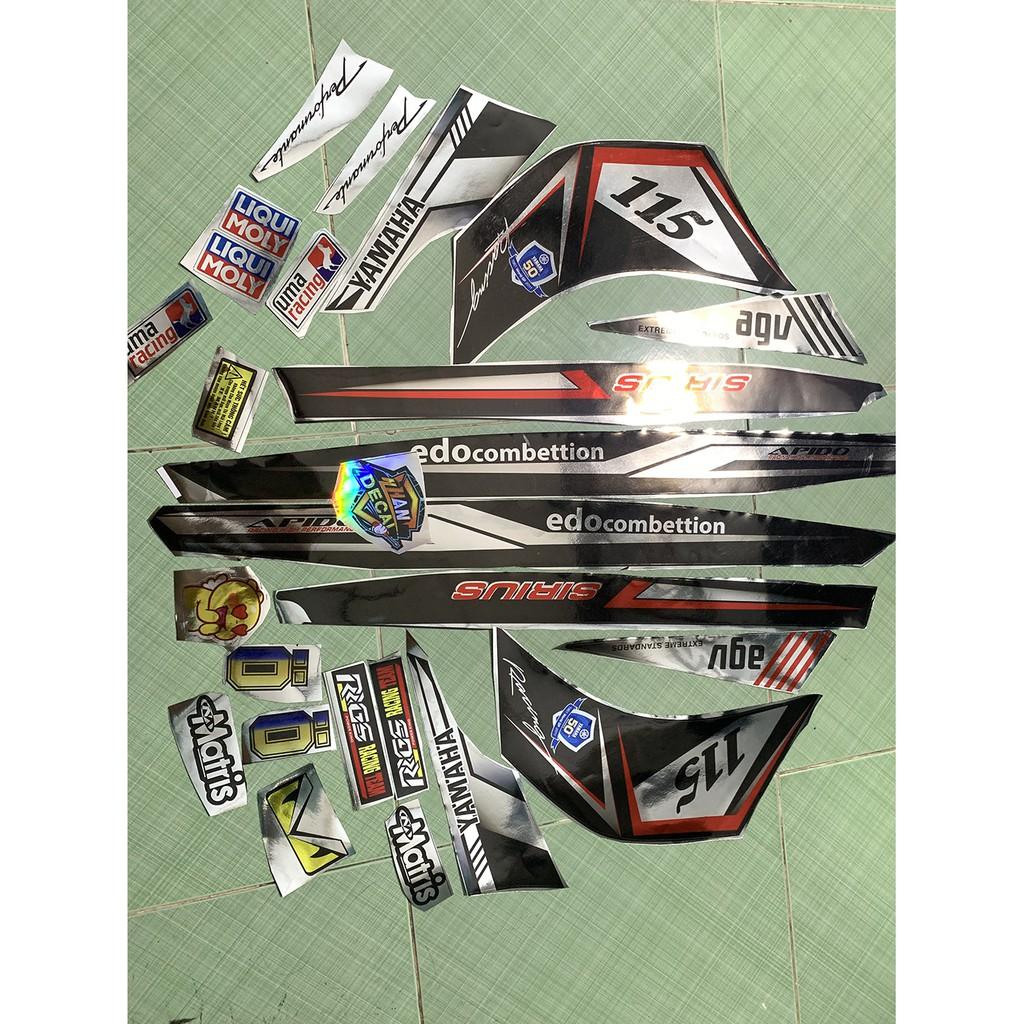 Tem sirius fi đỏ đen bạc crom