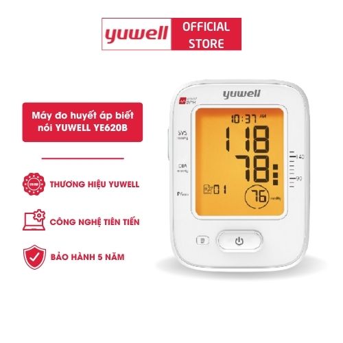 [Giọng nói Tiếng Việt] Máy đo huyết áp điện tử bắp tay YUWELL 620B 