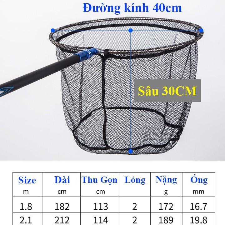 Vợt Cá Carbon có thể thu gọn chuyên dùng câu đài câu đơn cao cấp nhiều màu KK-15