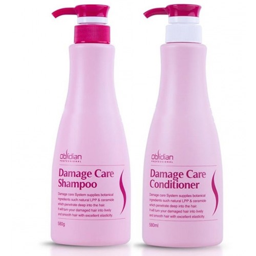Dầu gội xả Obsidian Demage Care Shampoo and Conditioner tái tạo tóc hư tổn Hàn Quốc 580ml