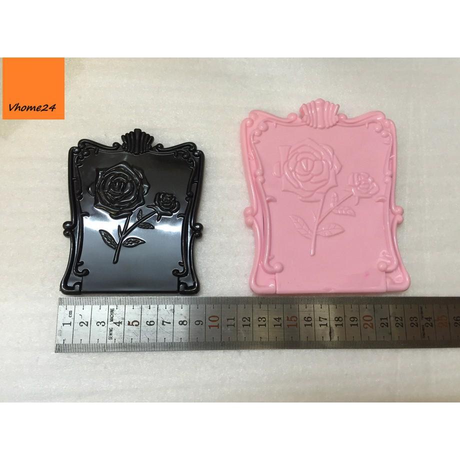 GƯƠNG TRANG ĐIỂM ANNA SUI CÓ NẮP CHỮ NHẬT ĐEN SIZE M 095