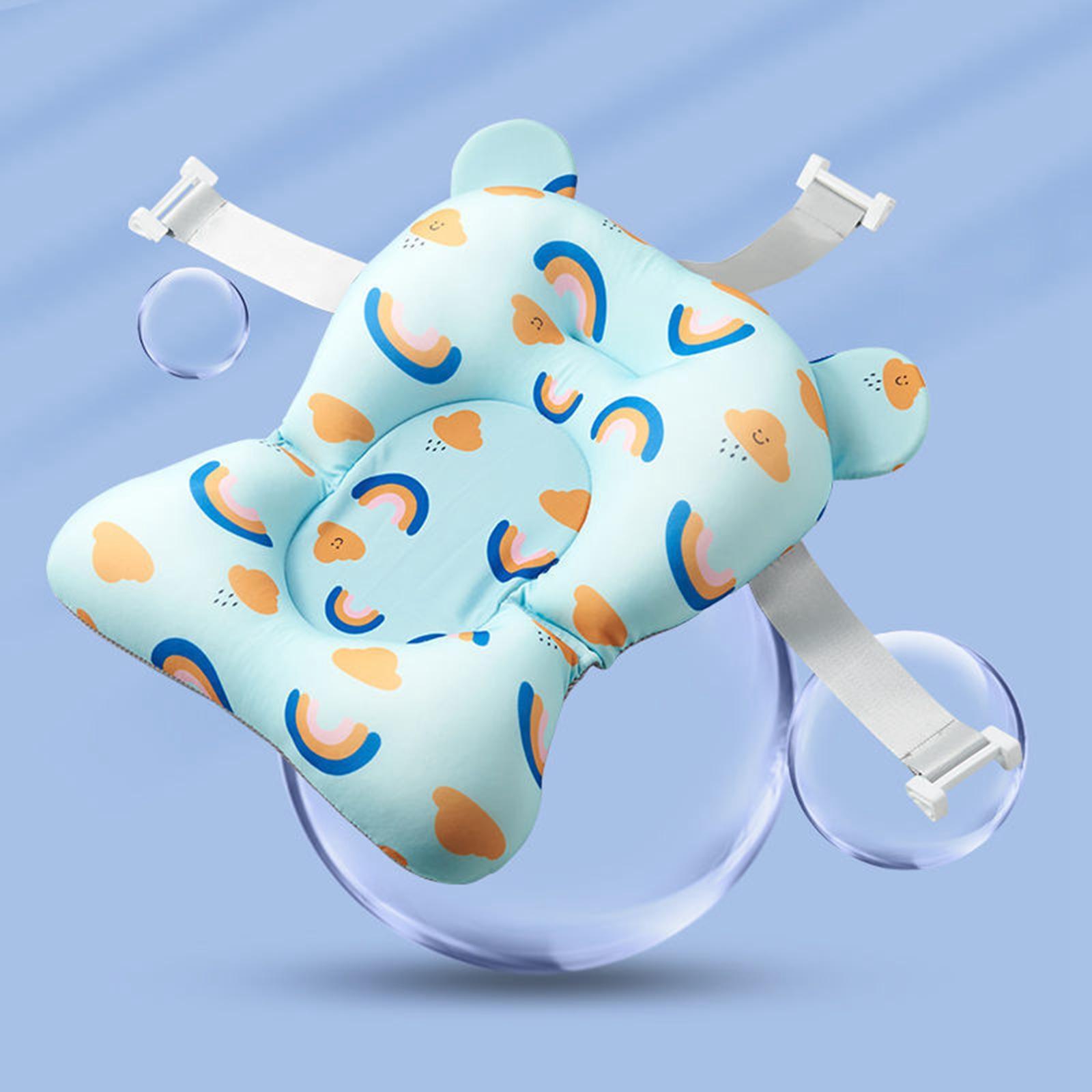 Dolity Baby Bath Seat Support Mat Foldable Baby Bath Tub Pad