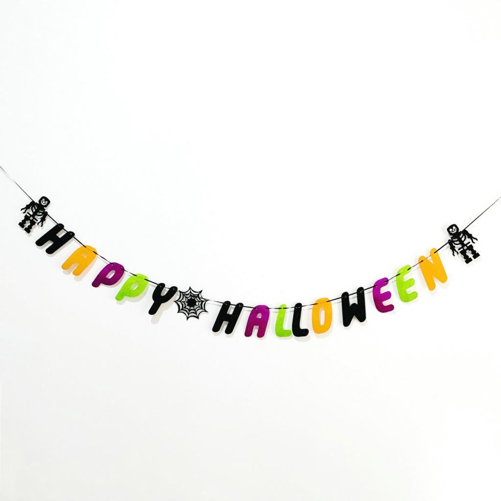 Halloween Banner Skeleton Skull Letters Bunting Garland Props Party Decor