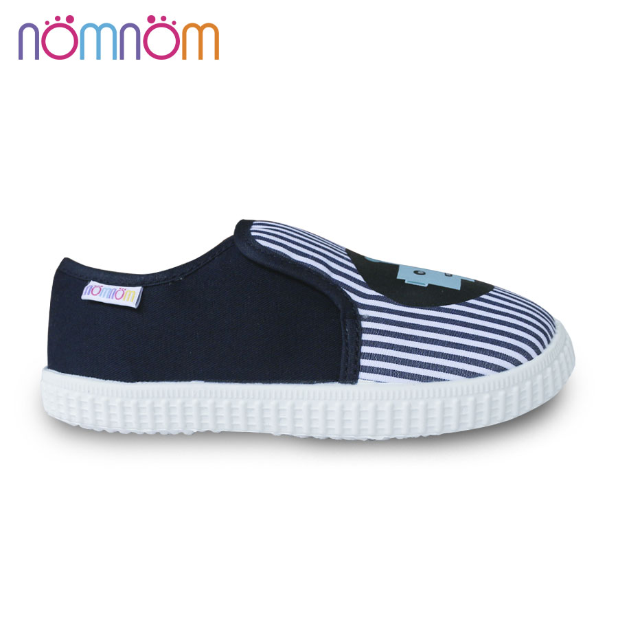 Giày slipon bé trai NomNom EPG1934 kẻ xanh