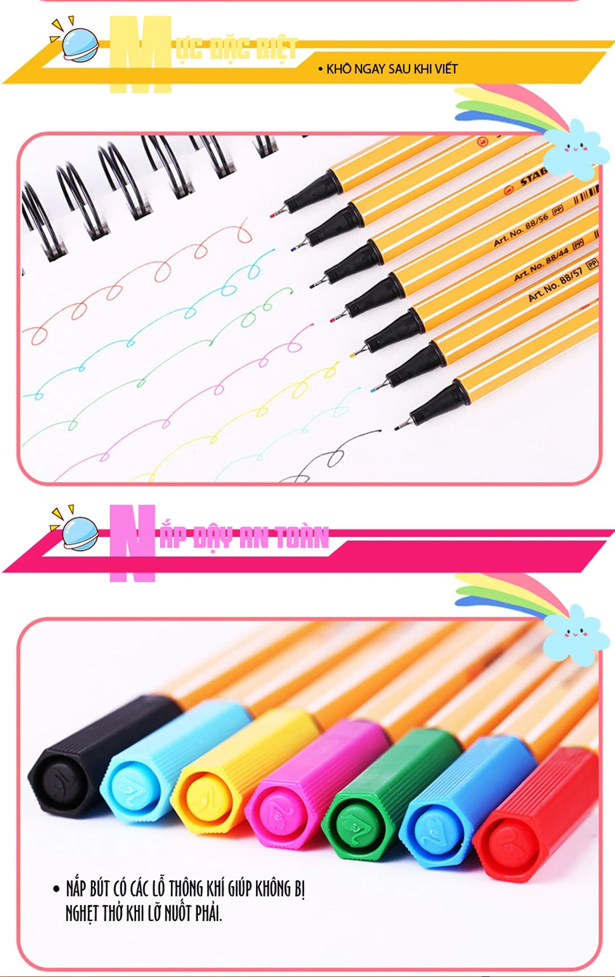 SET bút kim STABILO Point 88 0.4mm (PT88)