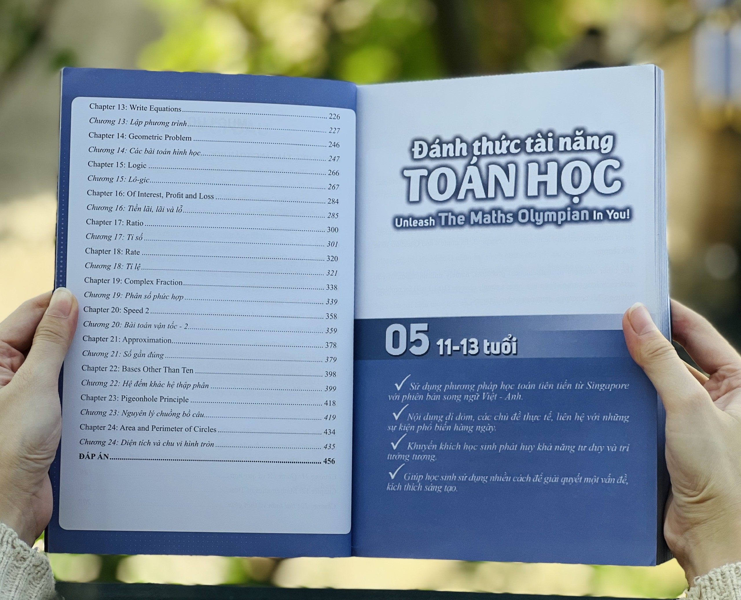 Sách Đánh thức tài năng toán học 4 và 5 - Sách Tham Khảo Kiến Thức Toán Học Lớp 4, Toán Học Lớp 5, Toán Học Lớp 6 - Á Châu Books, Bìa Cứng, In Màu