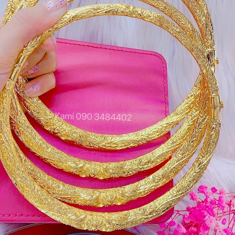 Bộ kiềng cưới long phụng thiết kế mạ vàng 24k cao cấp