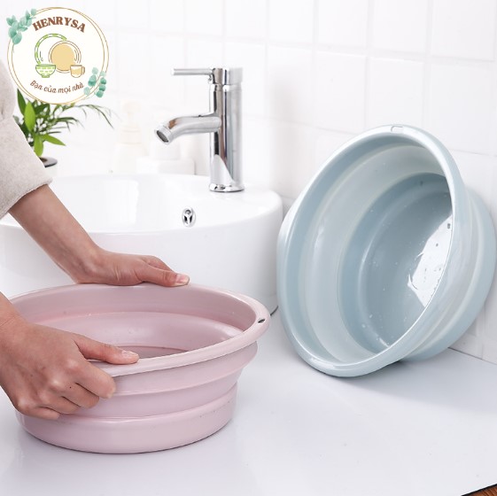 thau nhựa gấp gọn đa năng Henrysa 12*35cm ( Giao màu ngẫu nhiên)