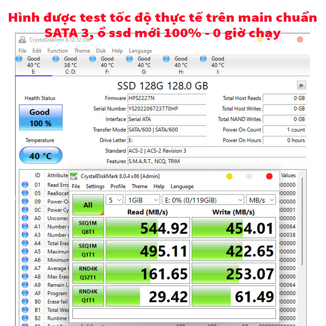 Ổ Cứng SSD 128GB MIXIE EVO500 SATA 3 - 2.5INCH - New 100% - Hàng Chính Hãng