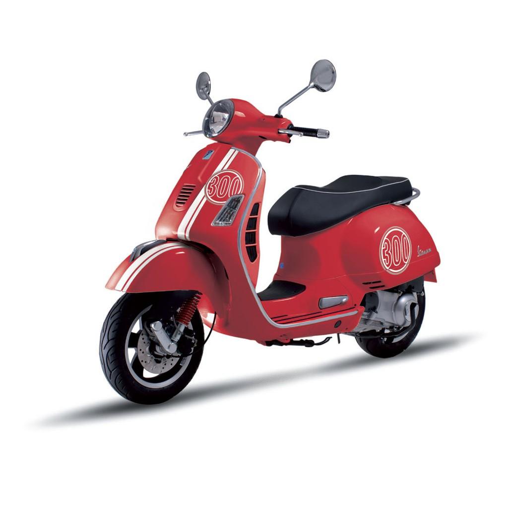 Bộ decal tem xe Vespa GTS 300 Sport Line 2 sọc