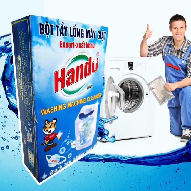 Bộ 2 Hộp 4 Gói Bột Tẩy Lồng Máy Giặt Hando (200g/hộp)