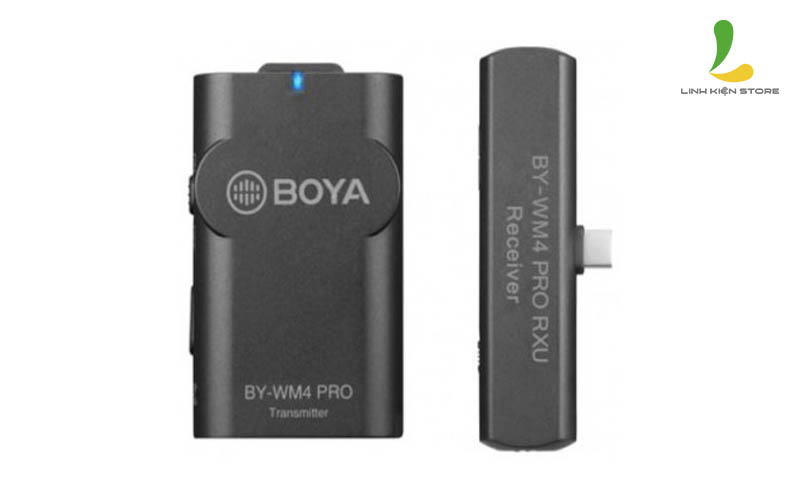 Microphone Boya BY-WM4 PRO-K5 - Micro thu âm cồng cắm type c lọc tiếng ồn thông minh - Hàng chính hãng